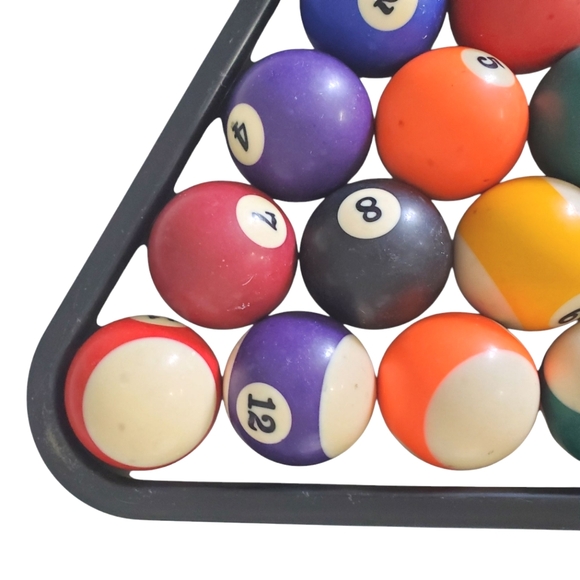 Billiard Ball Set - Pool Table Balls With Triangle - Picture 7 of 11
